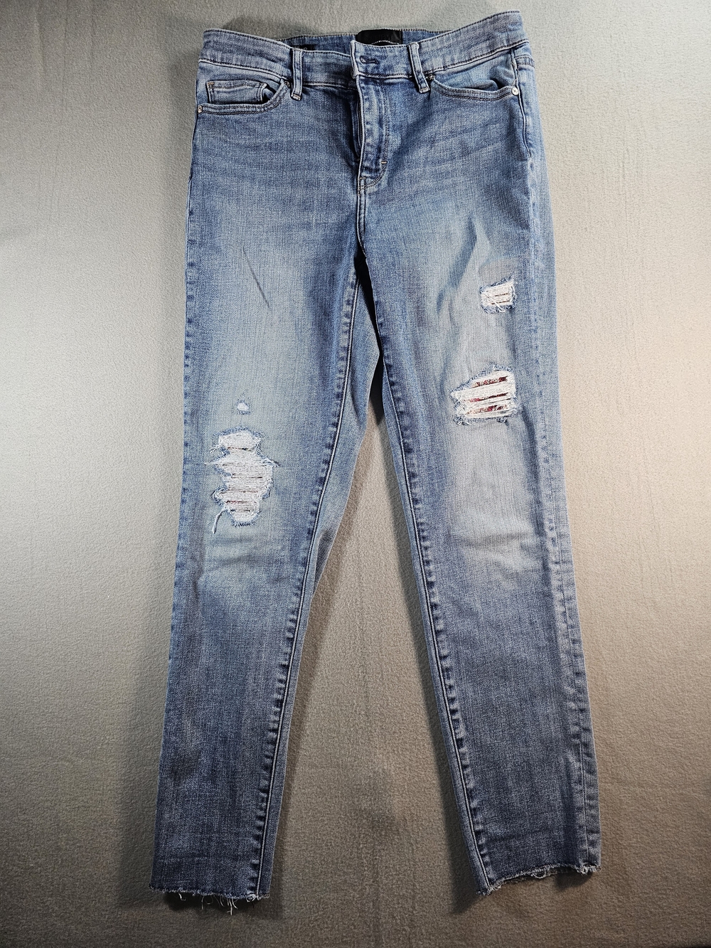 White House Black Market Light Blue Distressed Skinny Jeans Size 4